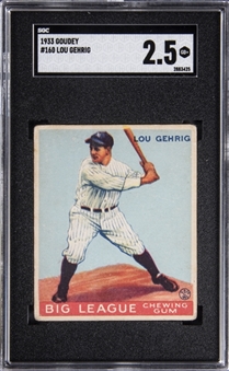 1933 Goudey #160 Lou Gehrig – SGC GD+ 2.5